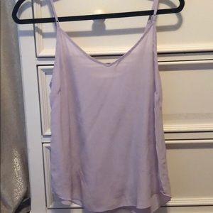 Lilac silk tank top